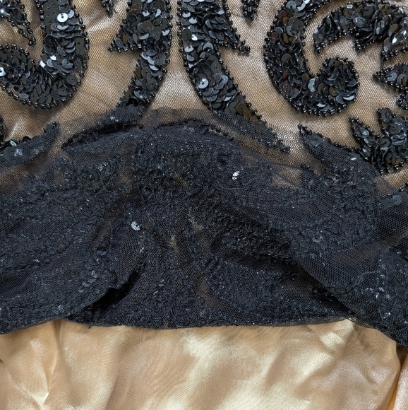 Scala mini beaded strapless black dress sz 10 NWT - Picture 4 of 12